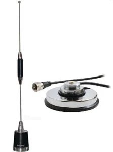 Antena UHF 450-470 Uchwyt magnetyczny 3.5 Gumowa łódź Radio mobilne Kenwood Icom PL259 - Zdjęcie 1 z 5