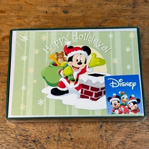 New Pack Of 10 Vintage Disney Mickey Mouse Happy Holiday Christmas Cards - Picture 1 of 4