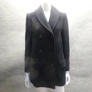 Abrigo vintage Harve Benard para mujer talla 6 azul marino 100 % lana doble pecho etiquetas originales - Imagen 1 de 15