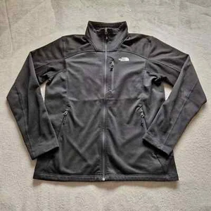 Vintage North Face Jacket Men's Medium Black Y2K Full Zip Pockets Long Sleeve - Picture 1 of 9
