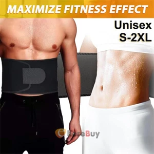 Entrenador de cintura para hombre modelador corporal cinturón de sudor más delgado banda de control de abdomen quemador de grasa - Imagen 1 de 18