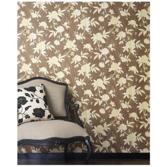 Graham & Brown Floral Faux Wood Unpasted Wallpaper by Umbra 60037 - Image 1 of 1
