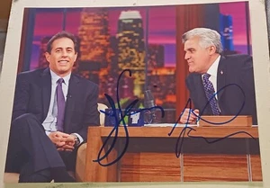 Jerry Seinfeld Jay Leno TONIGHT SHOW TV SIGNED AUTOGRAPHED 8X10 PHOTO W/COA - Picture 1 of 1