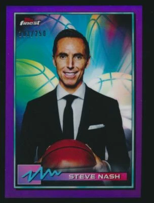 2021-22 Topps Finest Purple Refractor #38 Steve Nash 203/250 - Image 1 of 2