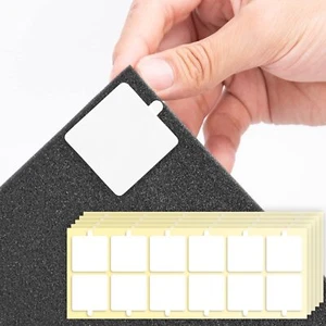 120 Pack Heavy Duty Double Sided Tape Squares for Acoustic Foam Panels - Picture 1 of 7