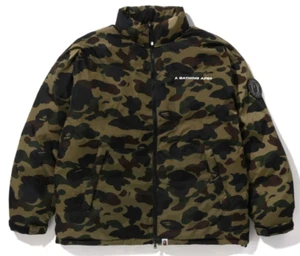 A Bathing Ape BAPE "1st Camo Down Jacket" Green 1K80-144-006 Size XL NWT - Picture 1 of 10