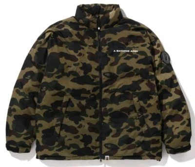 A Bathing Ape BAPE "1st Camo Down Jacket" Green 1K80-144-006 Size XL NWT - Image 1 of 4