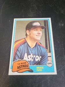 1981 TOPPS  BASEBALL CARD - #774  MIKE IVIE, ASTROS (BBC025) -T)
