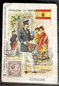 SPAIN 1800'S STAMP ON STAMP TRADING * CARD STAMPS ON STAMPS -P17055-2 - Picture 1 of 1