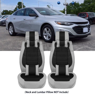 Juego completo de 2 fundas de asiento delanteras de cuero PU para Chevy Chevrolet Malibu 2000-2023 Foto 1 de 4