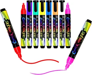 Liquid Chalk Markers - Chalkboard Marker Erasable on Blackboard, Glass, Window, - Picture 1 of 9