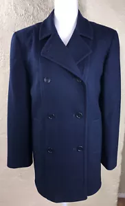 Pendleton Vintage Damen Marineblau Wolle Zweireiher Peacoat Größe 6 - Bild 1 von 9