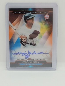 REGGIE JACKSON 2020 Topps Finest Moments Orange Refractor AUTO Yankees /25