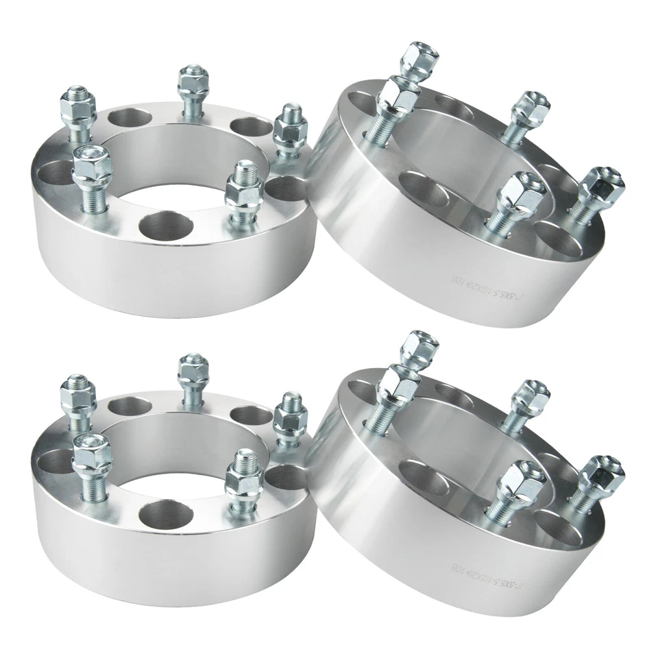 4Pcs 2" Inch 5x5.5 to 5x5.5 Wheel Spacers 1/2x20 For Jeep CJ3 CJ6 Ford Dodge - Image 1 of 4