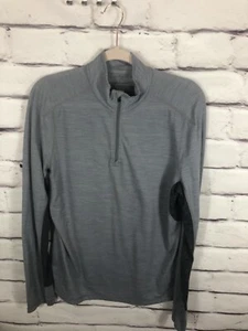Smartwool Mens Size M Gray Long Sleeve Quarter Zip Top Shirt - Picture 1 of 7