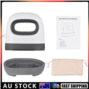 Portable 3-Temp Mini Heat Transfer Iron Press for Clothing Hats Bags 250W - Picture 1 of 12