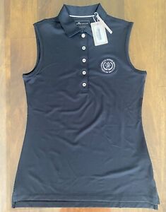 NWT WOMEN'S PETER MILLAR S/L POLO, SIZE: XS, COLOR: BLACK (N8)