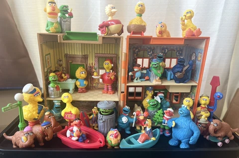 VINTAGE 1984 123 Sesame Street Hooper's Store & House Playset 80s Baby Nostalgia Cover