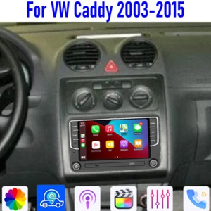 GPS 7'' For VW Caddy 2003-2015 Car Radio Stereo Head Unit CarPlay Android 13 BT - Picture 1 of 21