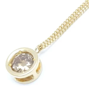 18K Yellow Gold Necklace Brown Diamond 0.50ct /75773 - Picture 1 of 8