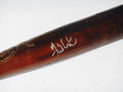 BATE AUTOGRAFIADO GARRETT ATKINS (COLORADO ROCKIES) - ¡Murciélago usado de entrenamiento de primavera! Foto 1 de 2