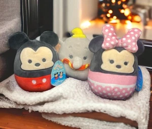 Lot Of 3 Squishmallows Disney Mickey Minnie Dumbo Mini 5" New With Tags - Picture 1 of 14