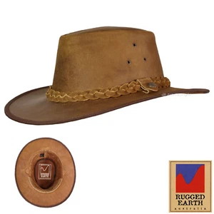 Sombrero de cuero pesca al aire libre Western montar vaquero senderismo Australia Scippis *050 - Imagen 1 de 6