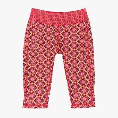 Prana Capri Womens M Medium Pink Orange Abstract Maison Knicker Pull On Athletic - Image 1 of 4