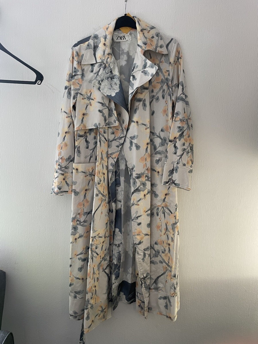 zara floral coat
