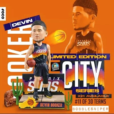 DEVIN BOOKER Phoenix Suns "City Jersey" Special Edition NBA Bobblehead - Image 1 of 4