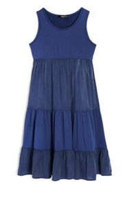 Aqua Dress For Girl Size 10/12 Years Long Made In USA - Picture 1 of 5