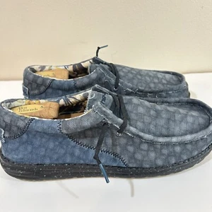 Hey Dude Wally Break Casual Slip-on Loafer Comfort Beach Cali Sea Blue Men's 10 - Picture 1 of 10