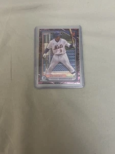 2024 BOWMAN CHROME YOVANNY RODRIGUEZ FUCHSIA LUNA REFRACTOR RC #/199 NY METS - Bild 1 von 3