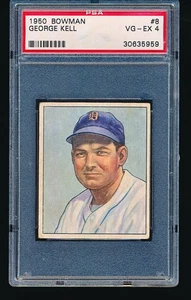 1950 Bowman GEORGE KELL #8 PSA 4 - Picture 1 of 2