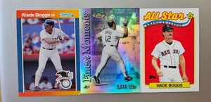Wade Boggs 3 Card Lot 2000 Finest Refractor / 1989 Donruss / 1989 Topps - Picture 1 of 3