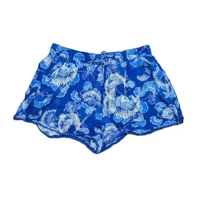 Roxy light flowy shorts Blue ginkgo leaf flower Floral pattern Size M - Image 1 of 3