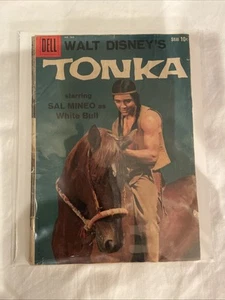 Dell comic book promoting the 1958 Walt Disney film Tonka - Used And Old - Picture 1 of 5