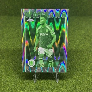 2025 Topps Chrome UEFA Ollie Watkins Green Wave /225 - Picture 1 of 2