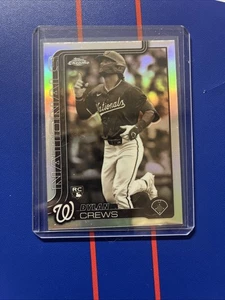 2025 Topps Chrome #146 Dylan Crews Sepia Refractor RC Washington Nationals - Bild 1 von 2