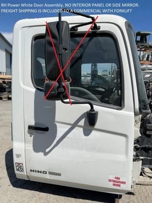 08 Hino 258 USED Right Front Passenger Power Door Assembly SHIPPED NO RUST - Image 1 of 4