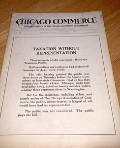Sep 1916 CHICAGO ASSOCIATION OF COMMERCE / COC - Taxation without Representation - Picture 1 of 12