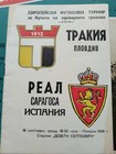 Trakia Plovdiv v Real Zaragoza 18.09.1968 Inter Cities Fairs Cup RARE...
