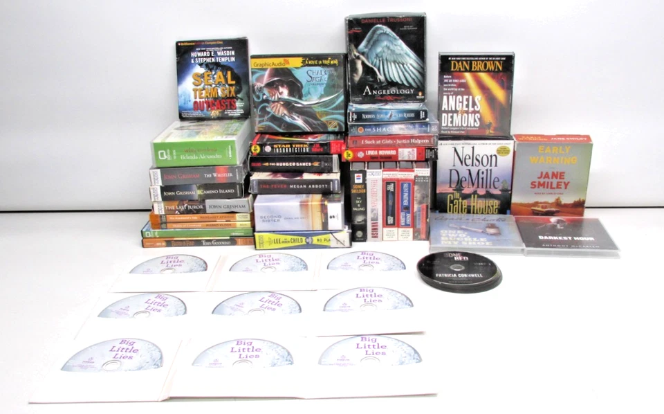Lot of 30+ Assorted Audio Books on CD-Mystery/ Sci-Fi/ Historical/Crime Thriller Foto 1 de 1