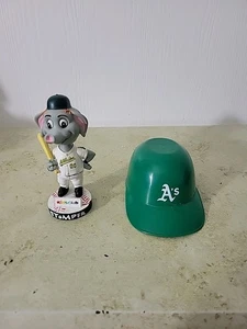 Casco Stomper Oakland Athletics A's Bobblehead Club per bambini esclusivo e Mini A's - Foto 1 di 6