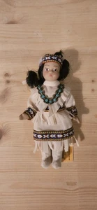Wilcor 6” Native American Porcelain Indian Girl Collectible Doll New With Tag - Picture 1 of 3