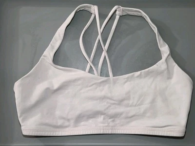 Lululemon Sports Bra Womens 8 White Free To Be Wild Strappy Cross Back - Image 1 of 4