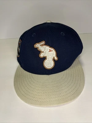 Oakland A’s Athletics Hat Cap New Era 59FIFTY 7 1/4 Elephant Blue - Image 1 of 4