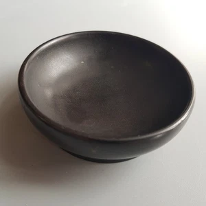 Vintage Real Ebony Wood French woodworking bowl black hardwood wood 8cm African - Picture 1 of 15