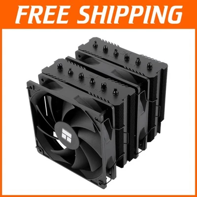 Dual Fan CPU Cooler for Intel/AMD with 155mm Height; Silent Operation at 25.6 dB - Image 1 of 4