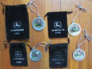 John Deere Christmas Ornaments 2001 2002 2003 2004 Model A 4020 4430 GP  Tractor - Picture 1 of 4